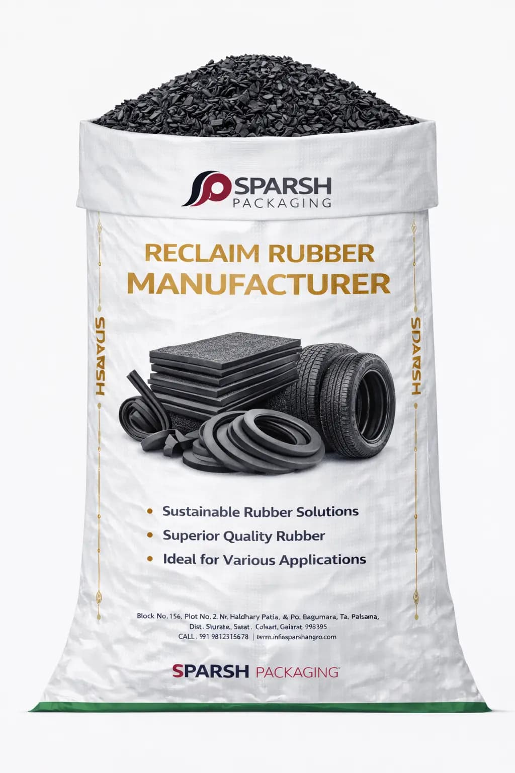 Packaging for Reclaim Rubber Manufacturer